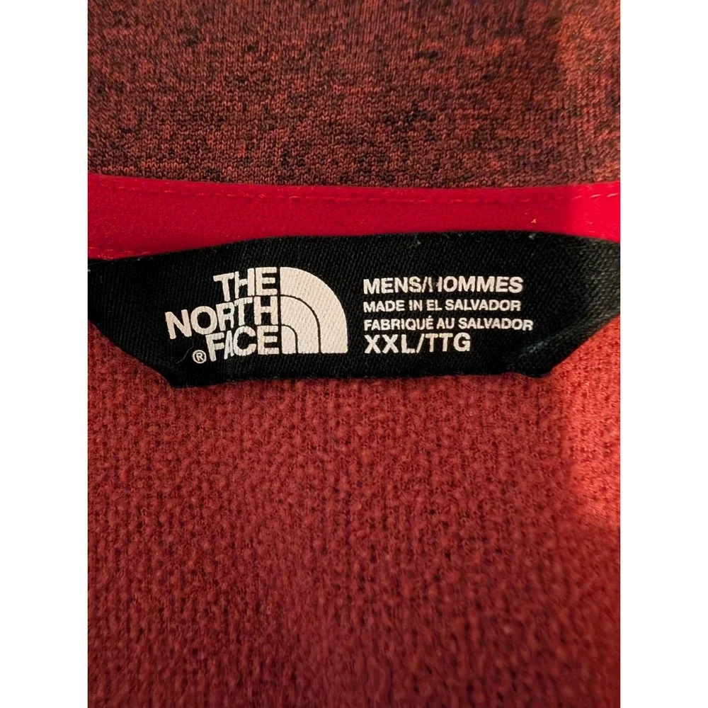 North Face Sweatshirt Men's Size XXL‎ 1/4 zip Red